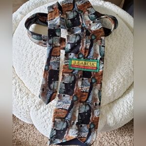 J. Garcia Abstract Pattern Tie